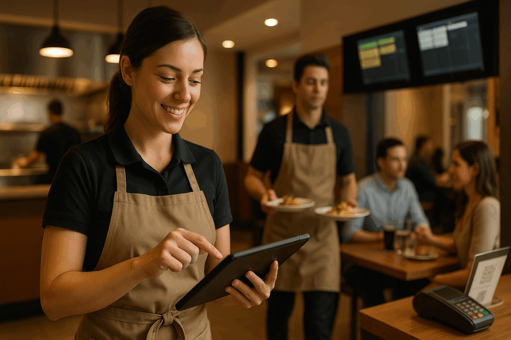 Protocolo de servicio al cliente en un restaurante